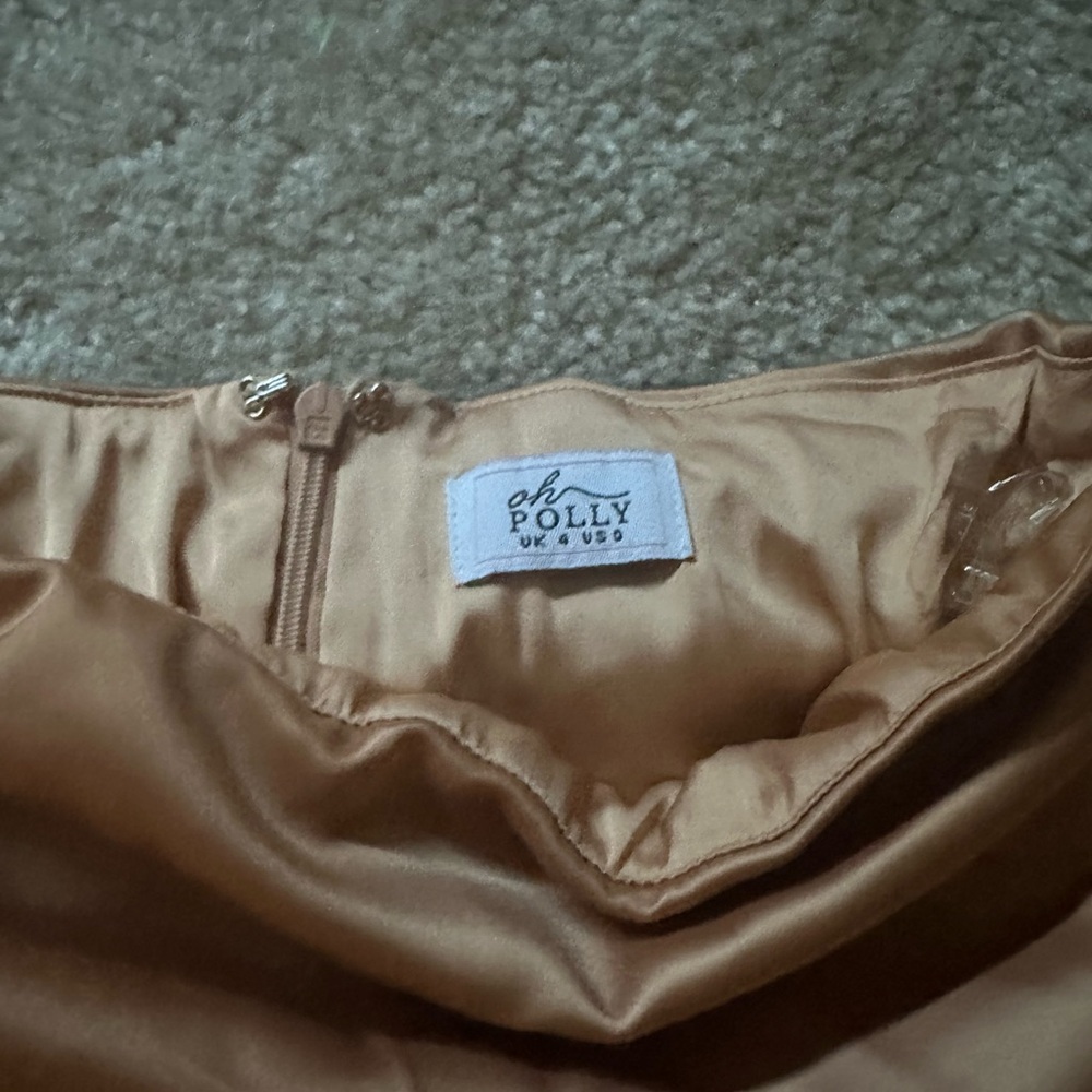 Oh Polly Gold Skirt - Picture 3 of 4